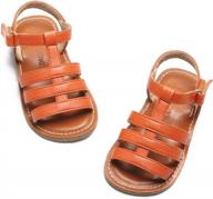 stylish and comfortable girls' dress sandals for summer: flaryzone hook&loop closure flats logo