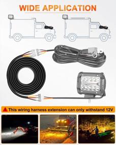 img 2 attached to 3FT Low Voltage 3 Wire Cable Set With 16 Gauge Tinned Copper Cord - Ideal For Off Road LED Work Lighting, Automotive Play And Plug Extension Power Cord