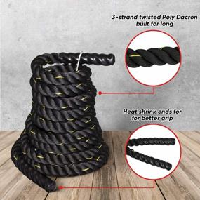 img 4 attached to Get In Shape With ZENY Exercise Battle Rope - 1.5/2 Inch Diameter With Various Lengths For Core Strength And Muscle Training At Home Gym