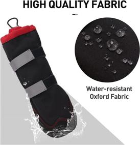 img 1 attached to 🐾 Winter-Ready Dog Boots: Fleece-Lined, Waterproof, Anti-Slip- Perfect for Medium to Large Dogs!