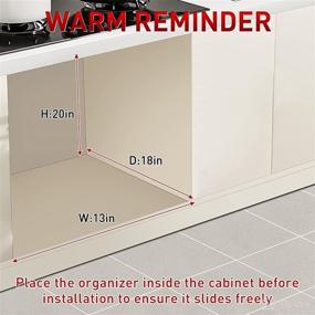 img 2 attached to 🗄️ Kitchen Slide Out Storage Shelf - Tksrn Under Sink Organizer with 2 Tier Sliding Wire Drawer - Pull Out Cabinet Organizer for 13 inch Cabinet Opening - 12.6W x 16.5D x 13H