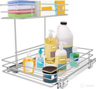 🗄️ kitchen slide out storage shelf - tksrn under sink organizer with 2 tier sliding wire drawer - pull out cabinet organizer for 13 inch cabinet opening - 12.6w x 16.5d x 13h logo