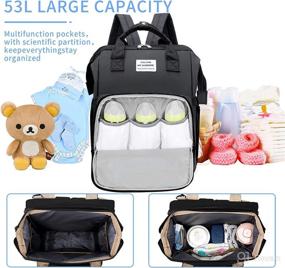 img 1 attached to Fengoo Diaper Bag Backpack with Baby Changing Station - Multifunctional Travel Backpack Diaper Bag for Maternity - Waterproof, Stylish, and Convenient