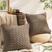pack of 2 dark brown velvet throw pillow covers for sofa, bed, and chair - 18 x 18 inches (45 x 45 cm) - phantoscope square cushion cover pillowcase logo