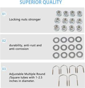 img 2 attached to 🔧 High-Lift Jack Tube Mount 1-2.5" (Round/Square) - Compatible with Tube Bumpers, Bull Bars, Roll Cages, and Roof Racks (Silver) - YESHMA