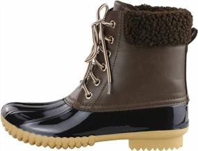img 1 attached to Stylish And Durable Women'S Waterproof Duck Booties With Mud Rubber And Snow Lace-Up Design