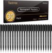 taotree 30 pack ultra fine point permanent markers with black ink for art, crafts, drawing, and writing on paper, plastic, wood, and rock - perfect for doodling, marking, and creating logo