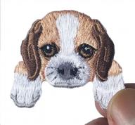 cute dog embroidered patches - set of 2, iron on or sew on appliques, cool patches for men, women, and kids, delicate embroidery, perfect for clothing and accessories logo