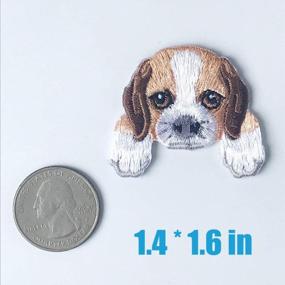 img 2 attached to Cute Dog Embroidered Patches - Set Of 2, Iron On Or Sew On Appliques, Cool Patches For Men, Women, And Kids, Delicate Embroidery, Perfect For Clothing And Accessories