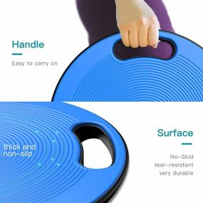 img 3 attached to EVERYMILE Balance Board With Handle For Core Trainer, Exercise Stability & Physical Therapy Workouts - Wobble Balance Board Portable Gym Trainer