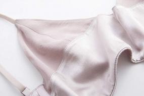 img 1 attached to SilRiver Womens Silk Satin Triangle Bralette U-Shaped Bra Delicate Brassiere (For A-C Cups)
