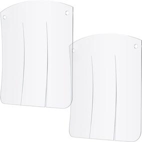 img 4 attached to 🏠 Transparent PVC Dog House Door Flaps 2-Pack - Easy to Install Pet Door Replacement for Indoor/Outdoor Use - Ideal for Peaked Roof Dog Houses - 7.8 x 8.7 inches