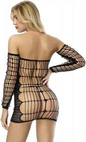 img 2 attached to Ultimate Seduction: HiSexy Mini Fishnet Bodysuit For Women Lingerie