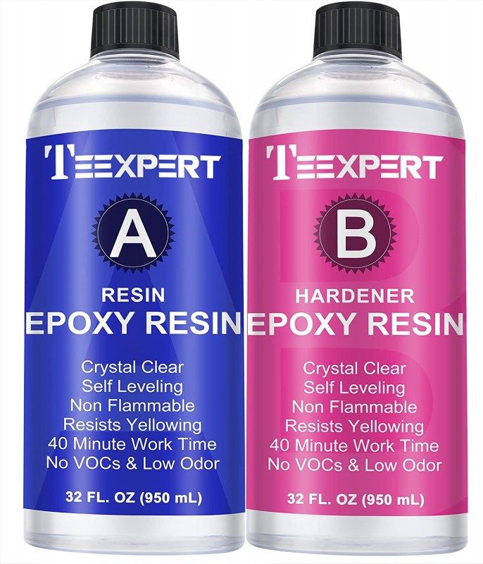 Teexpert Epoxy Resin Kit 16OZ 2 Part Amazing Clear Casting Resin