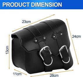 img 3 attached to 🛵 INNOGLOW Waterproof Motorcycle PU Leather Saddle Bags for Harley Sportster XL & XL883 XL1200 - Tool Bag Swingarm Side Bags
