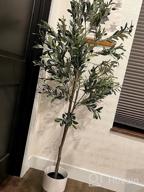 img 1 attached to Add A Touch Of Nature With VIAGDO'S 4.6Ft Artificial Olive Tree - Perfect For Modern Home Decor! review by Nick Mitchell
