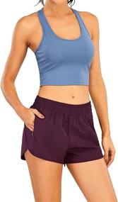 img 1 attached to Rocorose Workout Athletic Pockets Moisture Women's Clothing ~ Swimsuits & Cover Ups