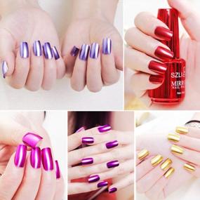 img 3 attached to Get A Glamorous Look With Topyuan'S 18Ml Metallic Mirror Silver Nail Polish Set