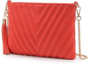 img 4 attached to Quilted Wristlet Lightweight Crossbody Shoulder Women's Handbags & Wallets and Wristlets