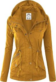 img 4 attached to WJC643 Womens Color Parka Jacket Women's Clothing ~ Coats, Jackets & Vests