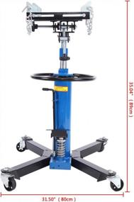 img 2 attached to Efficiently Lift And Adjust Transmission With Honhill 2 Stage Telescopic Transmission Jack - 1100Lbs Capacity, Pedal Control, 360° Swivel Wheels And Hydraulic Lift