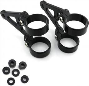 img 1 attached to CNC Mount Headlight Brackets For 50Mm Fork Tubes - Perfect Holder For 7" Or 5.75" Round Headlights - Xitomer'S Premium Quality Pair