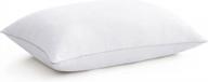 hotel collection bed pillow - medium firm standard size with goose feathers, polyester filling, and stylish silver piping by puredown® - perfect for sleeping (1 pack) logo