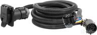 🚛 10-foot vehicle-side truck bed 7-pin trailer wiring harness extension for chevrolet, dodge, ford, gmc, nissan, ram, toyota - black logo