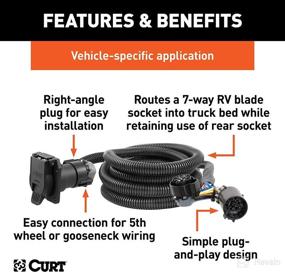 img 2 attached to 🚛 10-Foot Vehicle-Side Truck Bed 7-Pin Trailer Wiring Harness Extension for Chevrolet, Dodge, Ford, GMC, Nissan, Ram, Toyota - Black