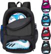 soccer ball bag-backpack for basketball,volleyball with cleat shoes and ball compartment laptop sleeve for travel,school team logo