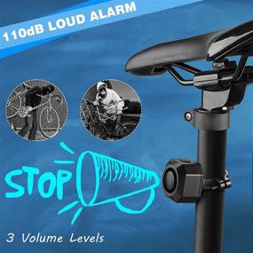 img 1 attached to 🚲 USB Rechargeable Bike Alarm with Remote - 110dB Loud Wireless Anti-Theft Vibration Motion Sensor Security System for Bicycles, Trailers, and Motorcycles - Waterproof Vehicle Alarm