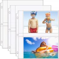 пакет maxgear из 30 фотоконвертов для папки с 3 кольцами 5x7, 120 фотографий, архивных страниц с фотографиями защитная пленка для фотографий защитная пленка для листов 8,5 x 11, 2 кармана на страницу вмещает четыре фотографии 5x7 логотип