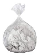 amazoncommercial 10 gallon trash bags – 24x24 clear high density commercial garbage bags, 6 micron - 200 count logo