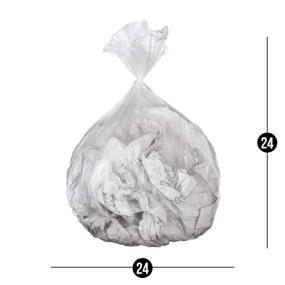 img 1 attached to AmazonCommercial 10 Gallon Trash Bags – 24x24 Clear High Density Commercial Garbage Bags, 6 Micron - 200 Count