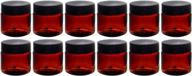 amber 1 oz pet plastic jars (12 pack) - bpa free and durable containers for your storage needs logo
