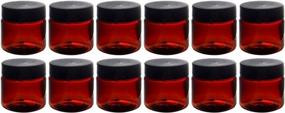 img 3 attached to Amber 1 oz PET Plastic Jars (12 pack) - BPA Free and Durable Containers for your Storage Needs