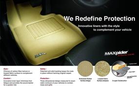 img 1 attached to 3D MAXpider Complete Set Custom Fit All-Weather Floor Mat For Select Dodge Durango Models - Kagu Rubber (Tan)