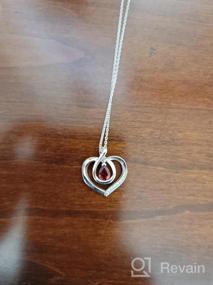 img 8 attached to Agvana Sterling Silver Heart Pendant Necklace With Genuine/ Created Birthstone - Ideal Valentine'S Day, Anniversary, Birthday, Or Mother'S Day Gift For Women And Girls, Forever Love Jewelry