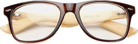 img 2 attached to Stay Stylish And Safe: Shiratori Classic Bamboo Wood Sunglasses With Radiation Protection