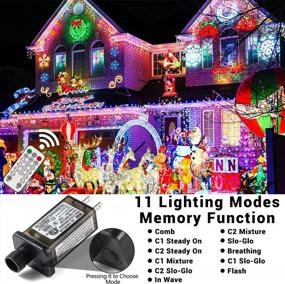img 3 attached to Quntis 65.6FT 800LED Icicle Christmas Lights With 160 Drops, 11 Modes & Remote Control - Outdoor Waterproof Curtain Lights For Xmas Party Decorations And Holiday Displays