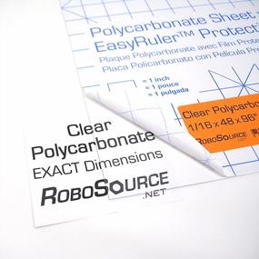 img 2 attached to Shatter Resistant Polycarbonate Plastic Sheet With EasyRuler Film: Ideal For VEX Robotics, DIY, Hobby, And More!
