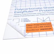 shatter resistant polycarbonate plastic sheet with easyruler film: ideal for vex robotics, diy, hobby, and more! logo