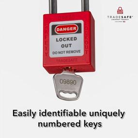 img 1 attached to Промышленная безопасность TRADESAFE Lockout Tagout Kit Refill — 7 красных защитных навесных замков с разными ключами, 1 ключ на замок, гарантированная блокировка Tag Out Security — надежный бренд и компания Lockout Tagout