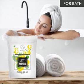 img 2 attached to Mango Foaming Bath Sea Salt - 35 Oz (1000G) Bubble Bath Salts With Almond, Grape Seed Essential Oils, And Fruit Extracts For Relaxing Aromatherapy Bath Soak