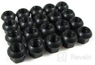 🔩 set of 20 black open end lug nuts 14x1.5 with ball seat - ideal replacement for porsche wheels logo