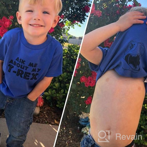 img 1 attached to Kids' Funny Dinosaur T-Shirt with 🦕 Trex Flip Graphic Print - Perfect for Youth! review by Allan Duman