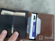 img 1 attached to 📇 Streamlined Leather Credit Card Sleeve with Aluminum Ejector review by Alexander Chavis