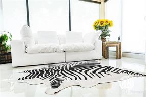 img 3 attached to White Zebra Cowhide Luxury COWHIDES
