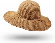handmade wide brim beach hat - foldable sun protection for adults, children, men and women logo
