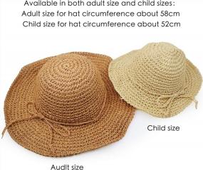 img 2 attached to Handmade Wide Brim Beach Hat - Foldable Sun Protection For Adults, Children, Men And Women